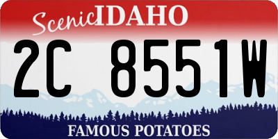 ID license plate 2C8551W