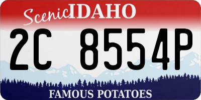 ID license plate 2C8554P