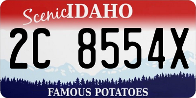 ID license plate 2C8554X