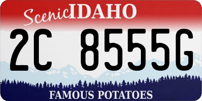 ID license plate 2C8555G