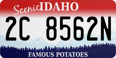 ID license plate 2C8562N