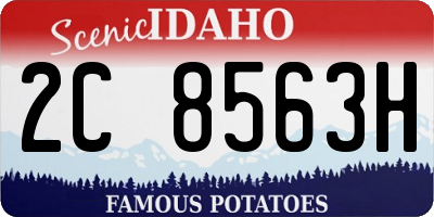 ID license plate 2C8563H