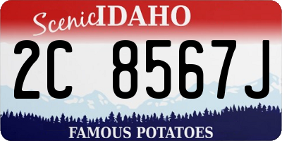 ID license plate 2C8567J