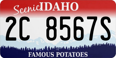 ID license plate 2C8567S