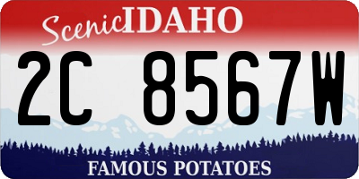 ID license plate 2C8567W