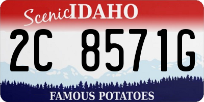 ID license plate 2C8571G