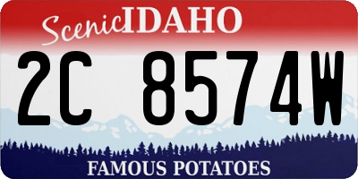 ID license plate 2C8574W