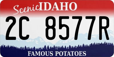 ID license plate 2C8577R