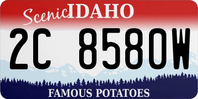 ID license plate 2C8580W