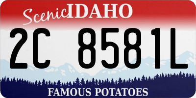 ID license plate 2C8581L