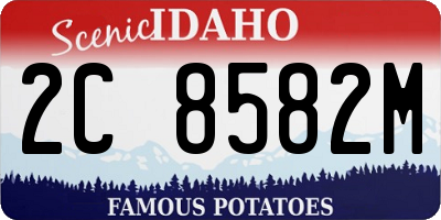 ID license plate 2C8582M