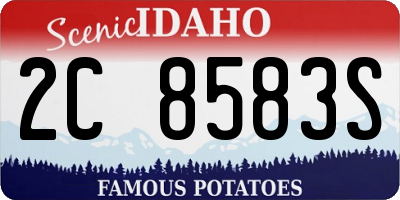 ID license plate 2C8583S