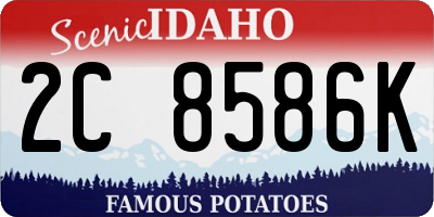 ID license plate 2C8586K