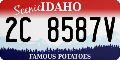 ID license plate 2C8587V