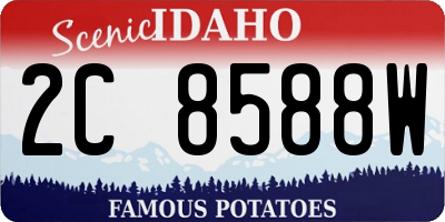 ID license plate 2C8588W
