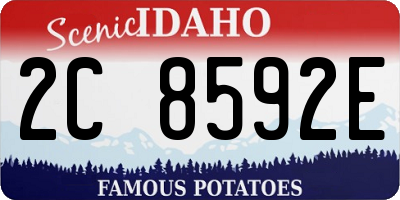 ID license plate 2C8592E