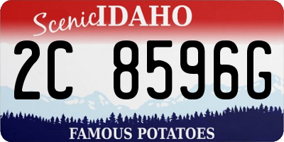 ID license plate 2C8596G