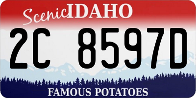 ID license plate 2C8597D