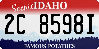 ID license plate 2C8598I