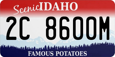 ID license plate 2C8600M
