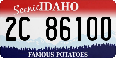 ID license plate 2C8610O