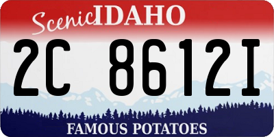 ID license plate 2C8612I
