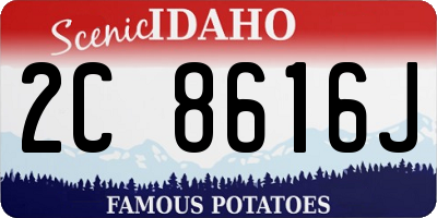 ID license plate 2C8616J