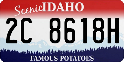 ID license plate 2C8618H