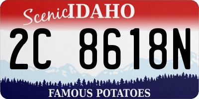 ID license plate 2C8618N