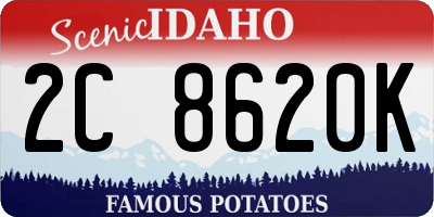 ID license plate 2C8620K