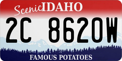 ID license plate 2C8620W