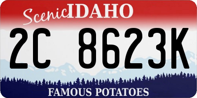 ID license plate 2C8623K