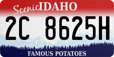 ID license plate 2C8625H