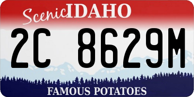 ID license plate 2C8629M