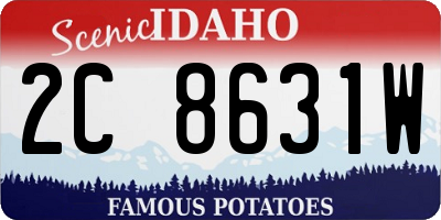 ID license plate 2C8631W