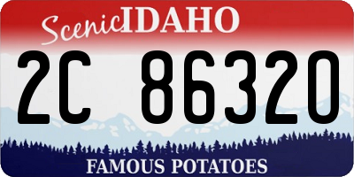 ID license plate 2C8632O