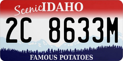 ID license plate 2C8633M