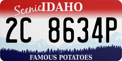 ID license plate 2C8634P