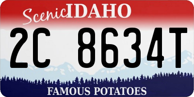 ID license plate 2C8634T