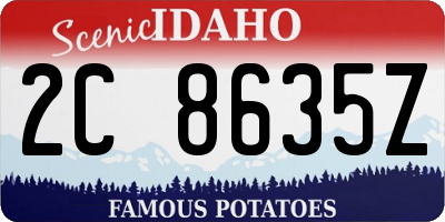 ID license plate 2C8635Z