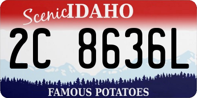 ID license plate 2C8636L
