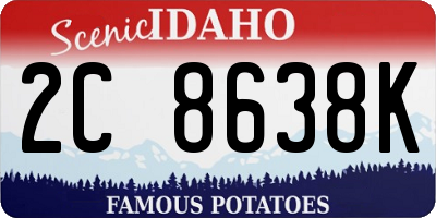 ID license plate 2C8638K