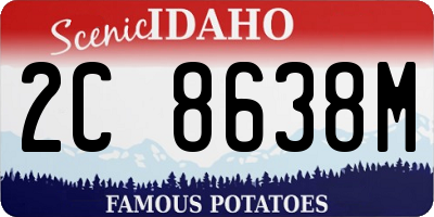 ID license plate 2C8638M