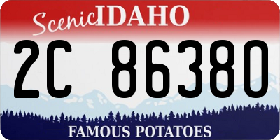 ID license plate 2C8638O