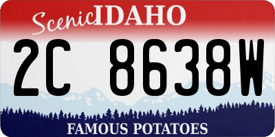 ID license plate 2C8638W