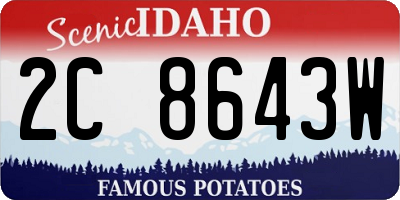 ID license plate 2C8643W