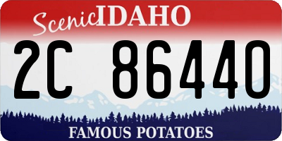 ID license plate 2C8644O