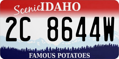 ID license plate 2C8644W