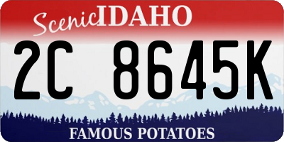 ID license plate 2C8645K