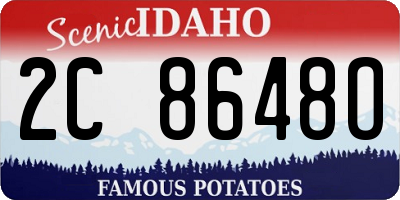 ID license plate 2C8648O